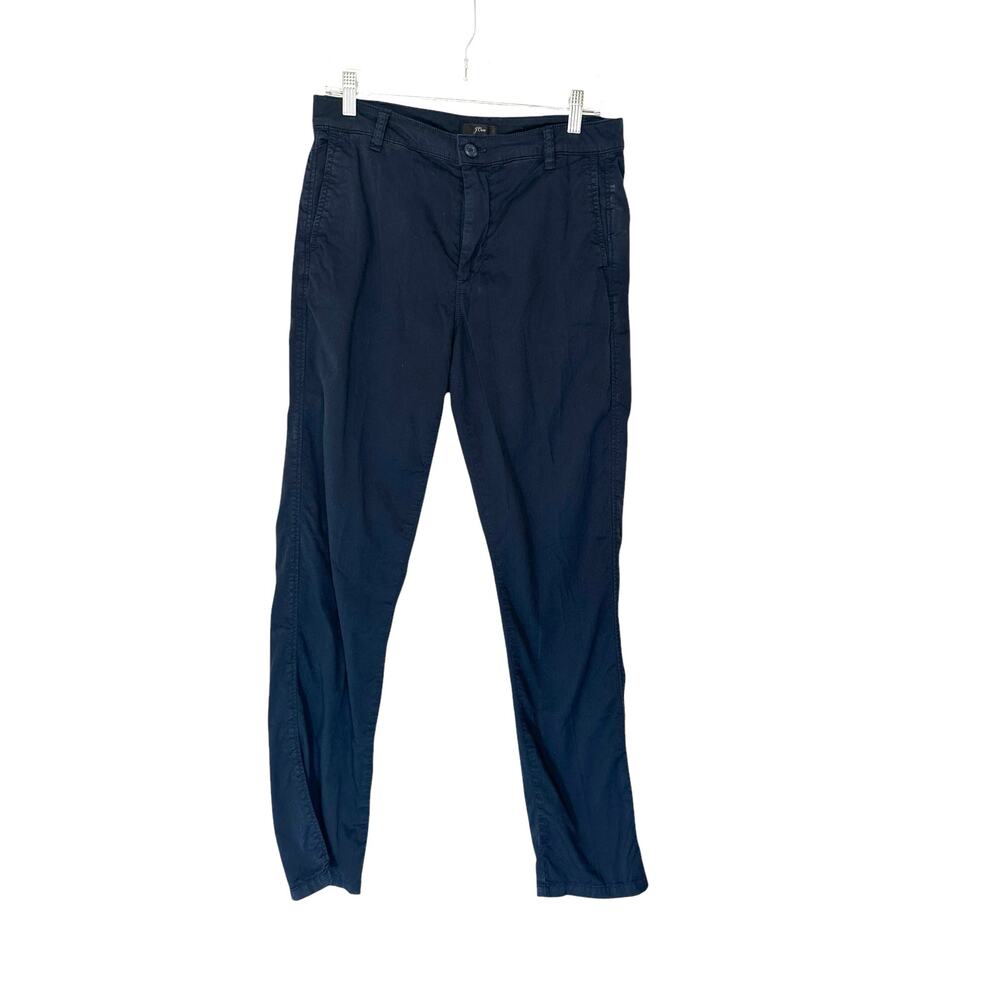 J.Crew Navy Casual Rugged Everyday Button Closure Skinny Leg Pants Size 27 Tall
